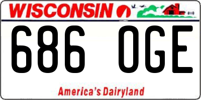 WI license plate 686OGE