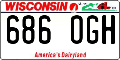 WI license plate 686OGH