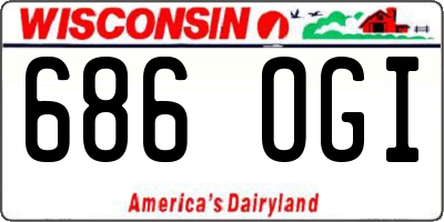WI license plate 686OGI