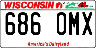WI license plate 686OMX