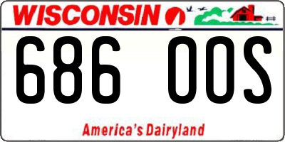 WI license plate 686OOS