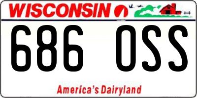 WI license plate 686OSS