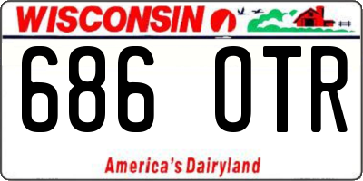 WI license plate 686OTR