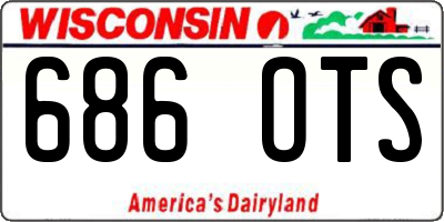 WI license plate 686OTS