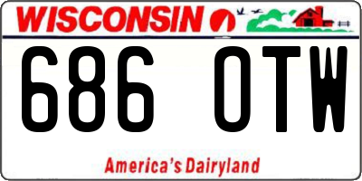 WI license plate 686OTW