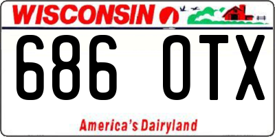WI license plate 686OTX