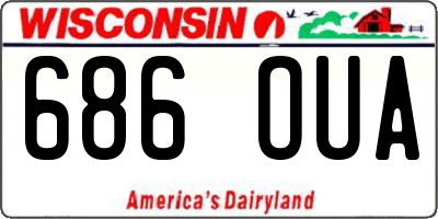 WI license plate 686OUA