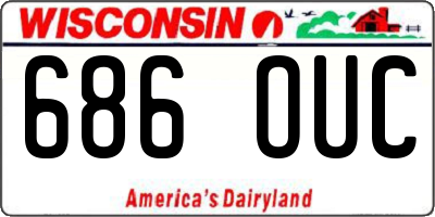 WI license plate 686OUC