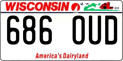 WI license plate 686OUD