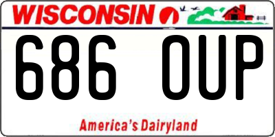 WI license plate 686OUP