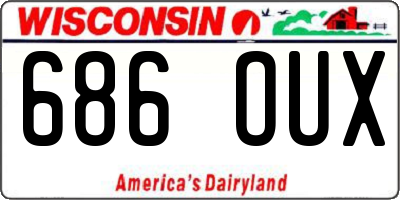 WI license plate 686OUX