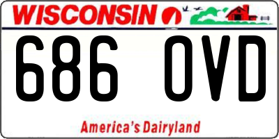 WI license plate 686OVD