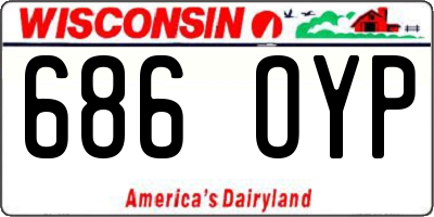 WI license plate 686OYP