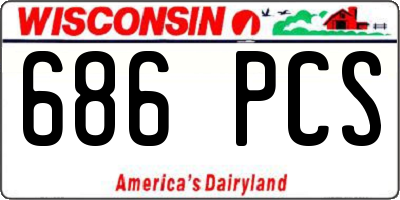 WI license plate 686PCS