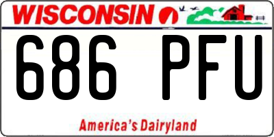 WI license plate 686PFU