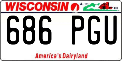 WI license plate 686PGU