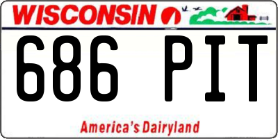 WI license plate 686PIT