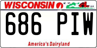 WI license plate 686PIW