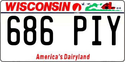 WI license plate 686PIY