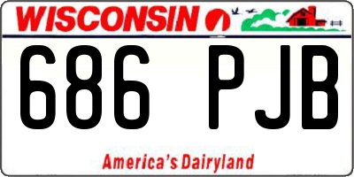 WI license plate 686PJB