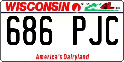 WI license plate 686PJC