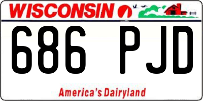 WI license plate 686PJD