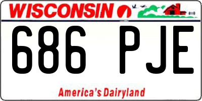 WI license plate 686PJE