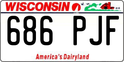 WI license plate 686PJF