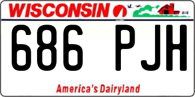 WI license plate 686PJH