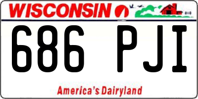 WI license plate 686PJI