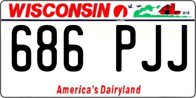 WI license plate 686PJJ