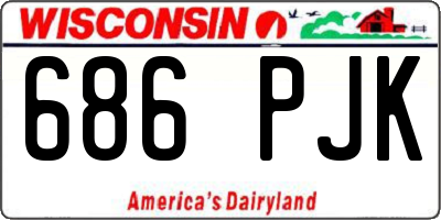 WI license plate 686PJK