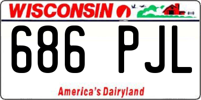WI license plate 686PJL