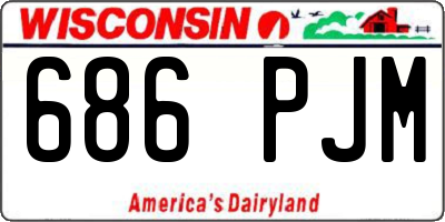 WI license plate 686PJM