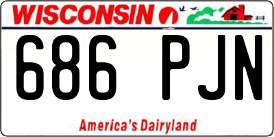 WI license plate 686PJN