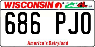 WI license plate 686PJO