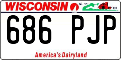 WI license plate 686PJP