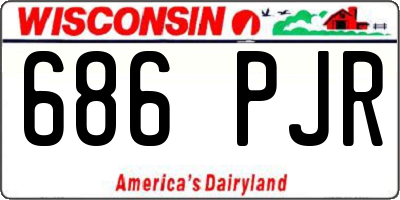 WI license plate 686PJR