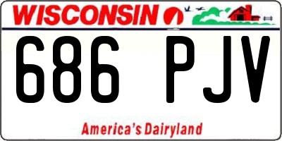 WI license plate 686PJV