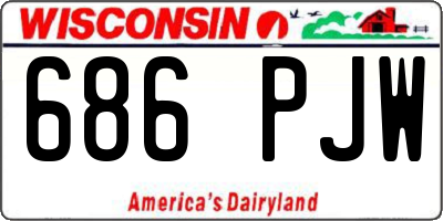 WI license plate 686PJW