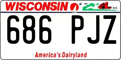 WI license plate 686PJZ