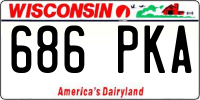 WI license plate 686PKA