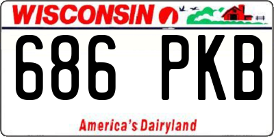 WI license plate 686PKB