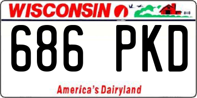 WI license plate 686PKD