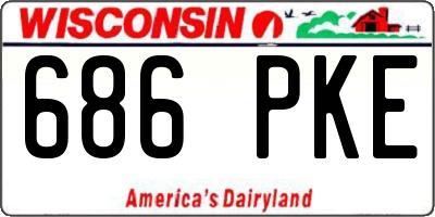WI license plate 686PKE