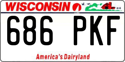 WI license plate 686PKF