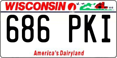 WI license plate 686PKI