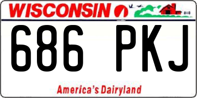 WI license plate 686PKJ