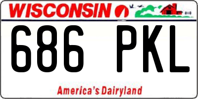 WI license plate 686PKL
