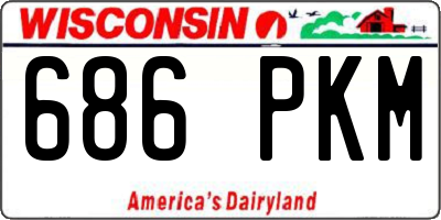WI license plate 686PKM